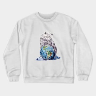 Our feline deity shows restraint Crewneck Sweatshirt